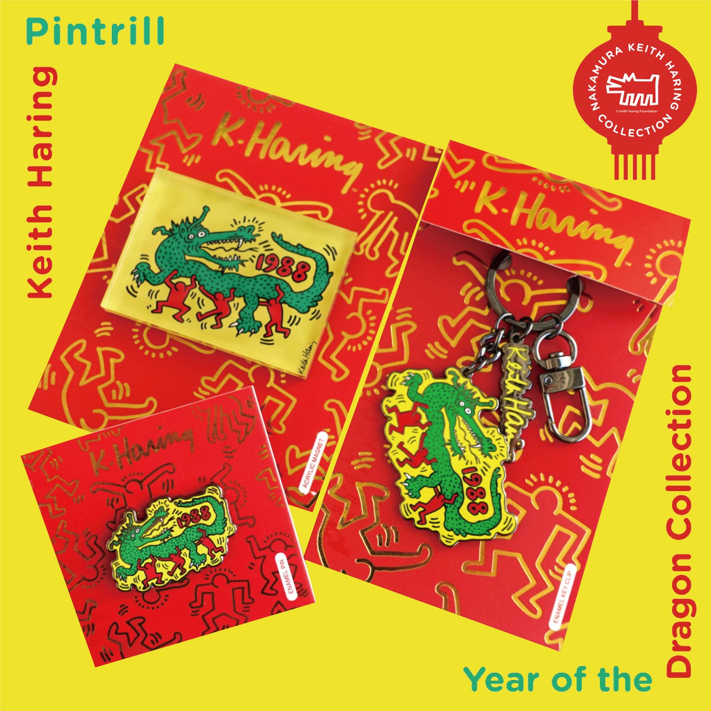 PINTRILL Keith Haring Year of the Dragon Collection Pin