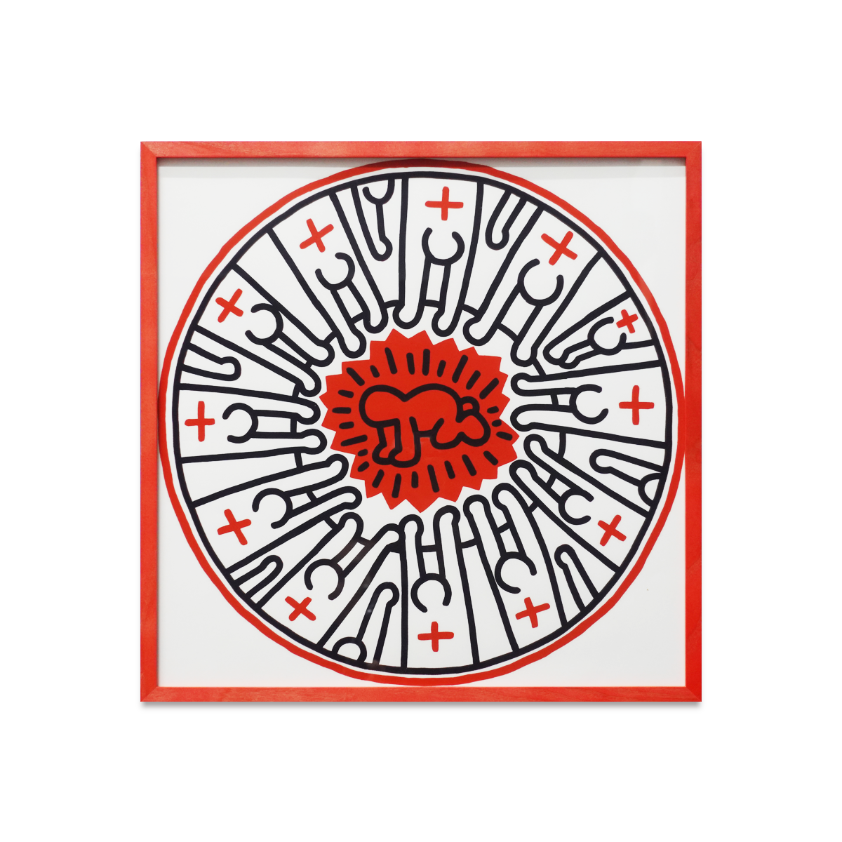 Keith Haring Framed Poster L Untitled, 1985