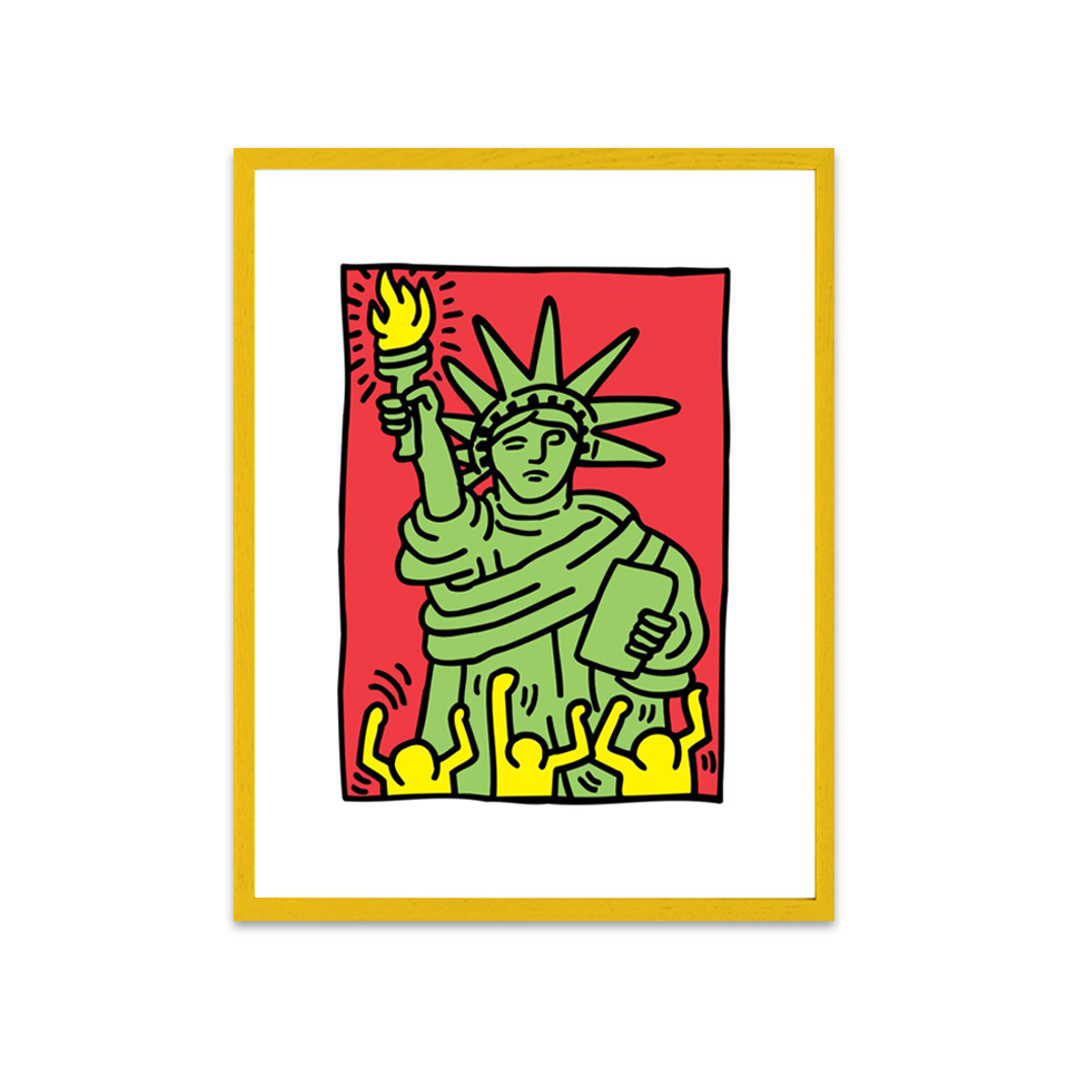 Keith Haring Framed Poster S Statue of Liberty, 1986
