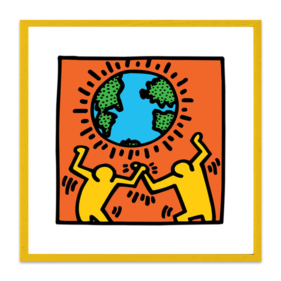 Keith Haring Framed Poster L Untitled (World)