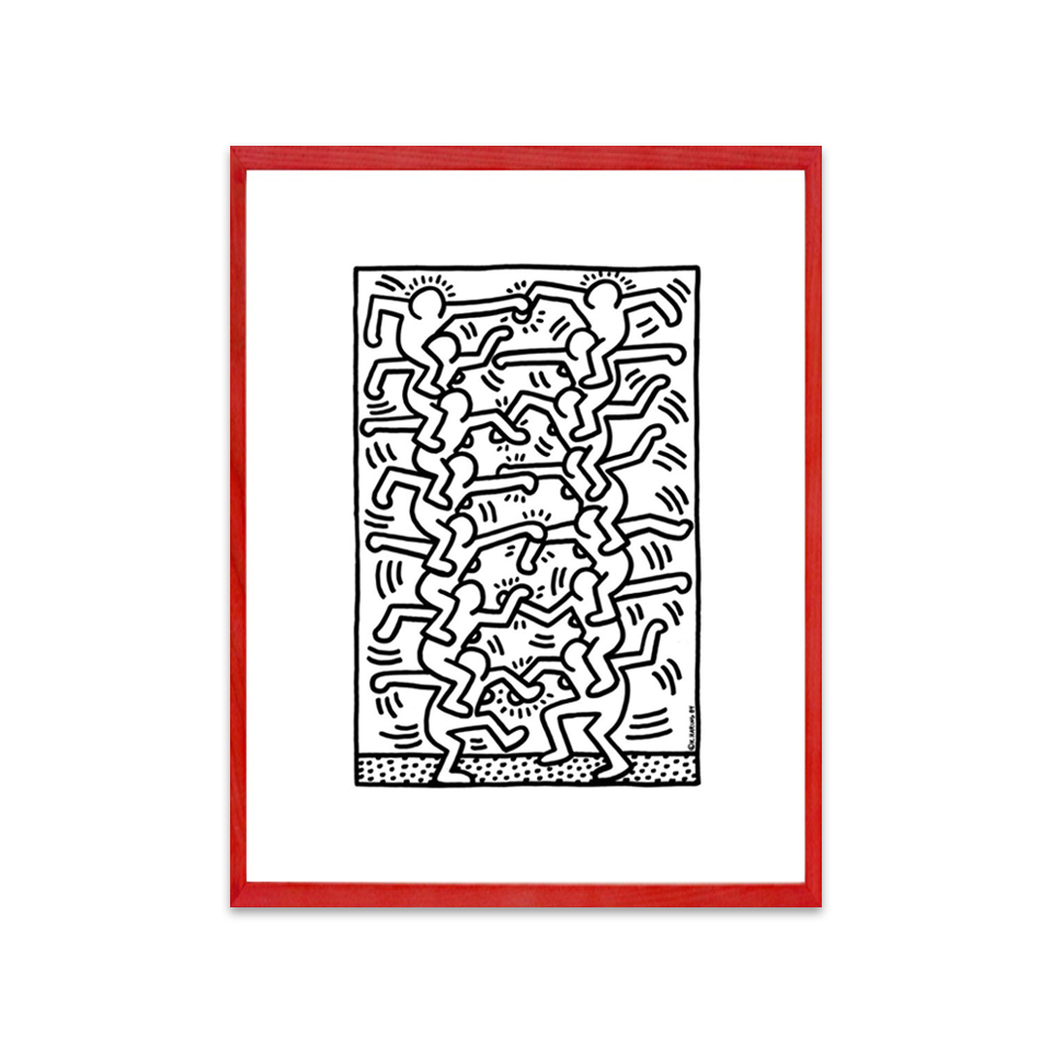 Keith Haring Framed Poster S Untitled (People ladder), 1984