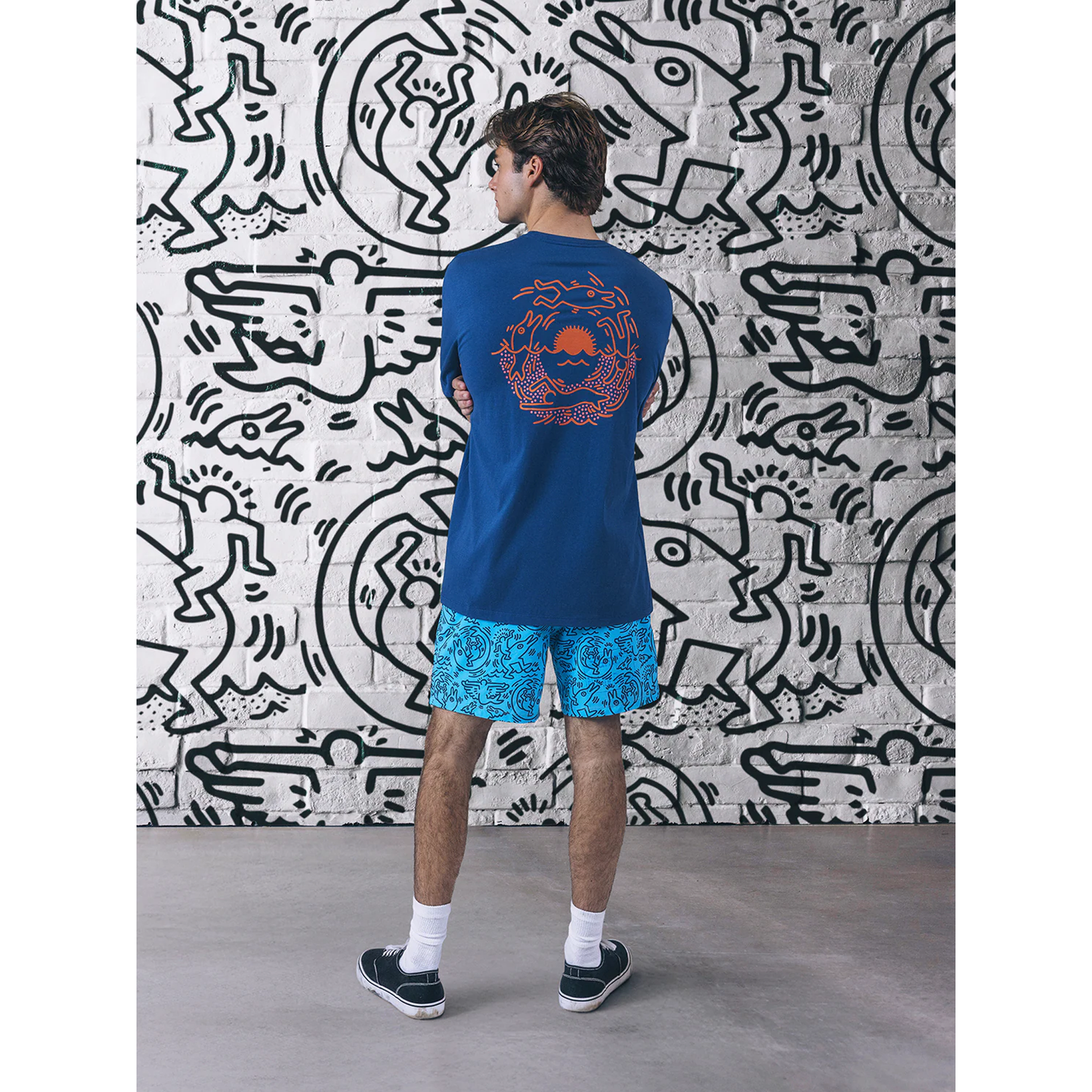 Hurley × Keith Haring Graphic T-shirt "Seascape"