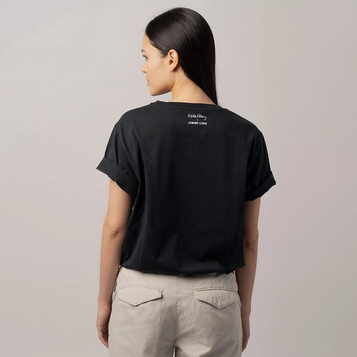 Jimmy Lion Keith Haring Safe Sex Pocket Tee