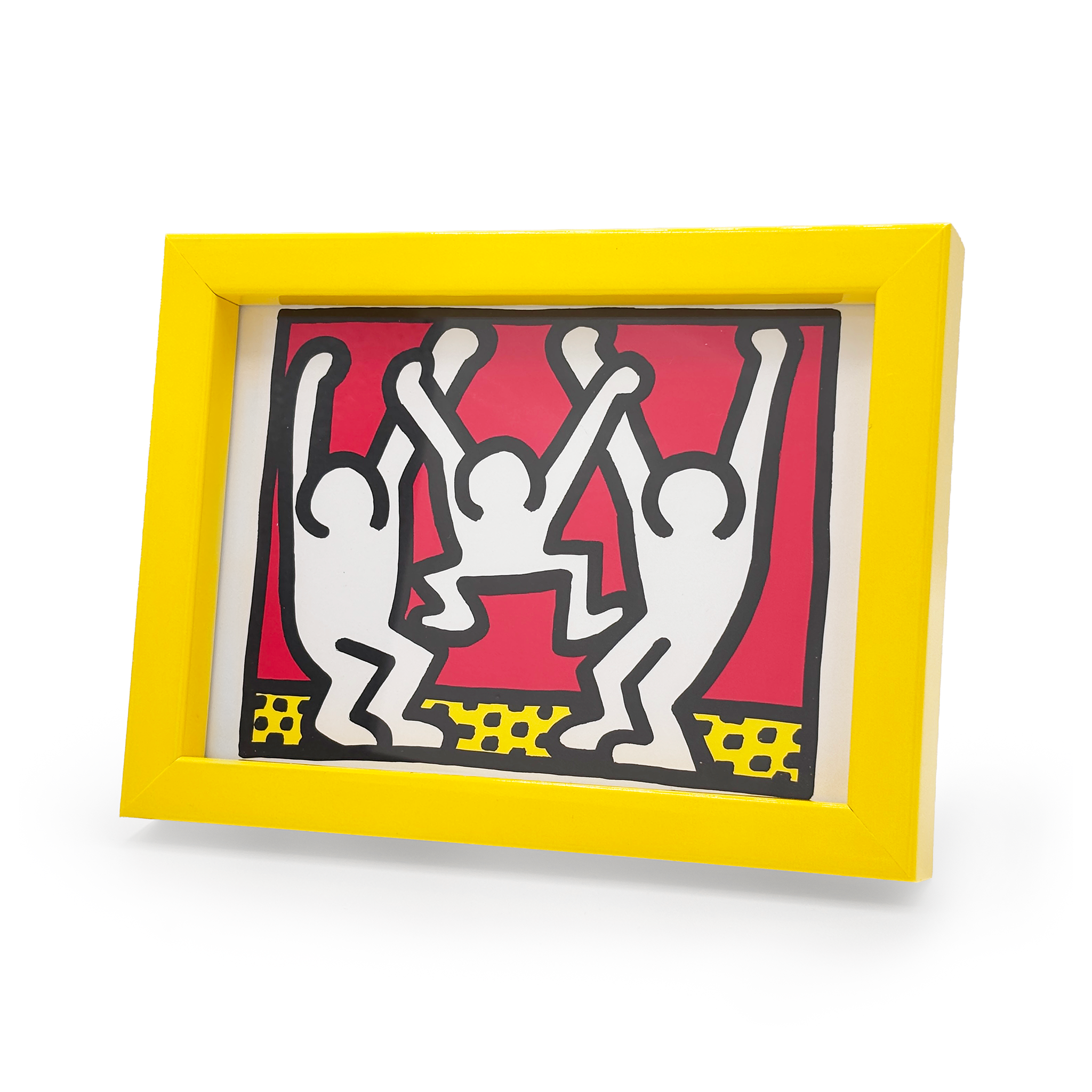 Keith Haring キース・ヘリング フレーム付きポストカード Yellow