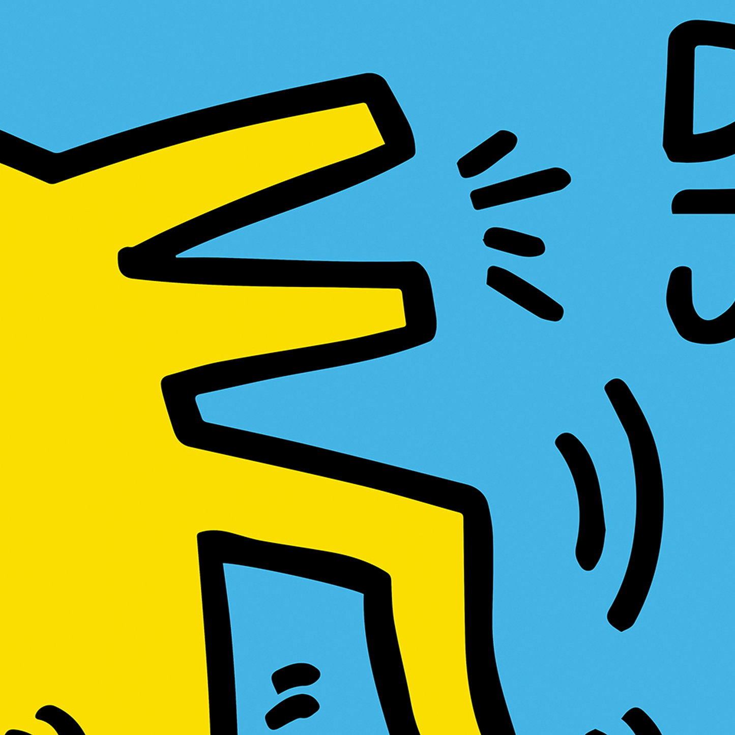 Keith Haring Framed Poster L Untitled (DJ), 1983