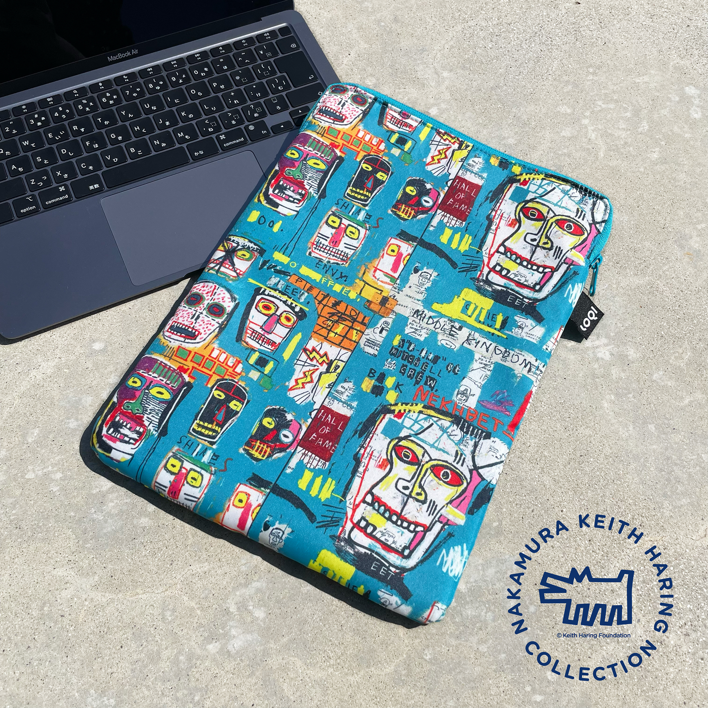 LOQI Basquiat Laptop Sleeve "Mitchell Crew"