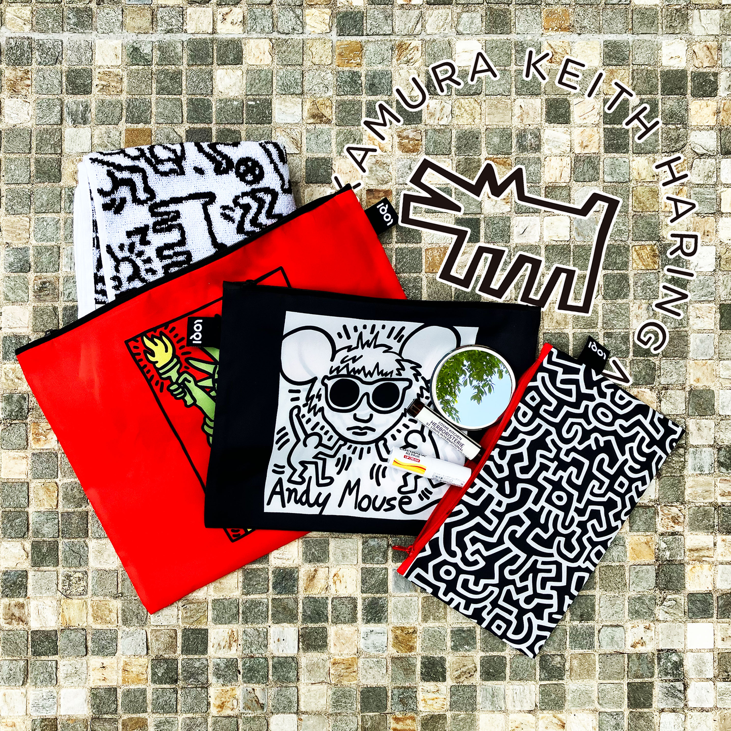 LOQI Keith Haring Zip Pockets