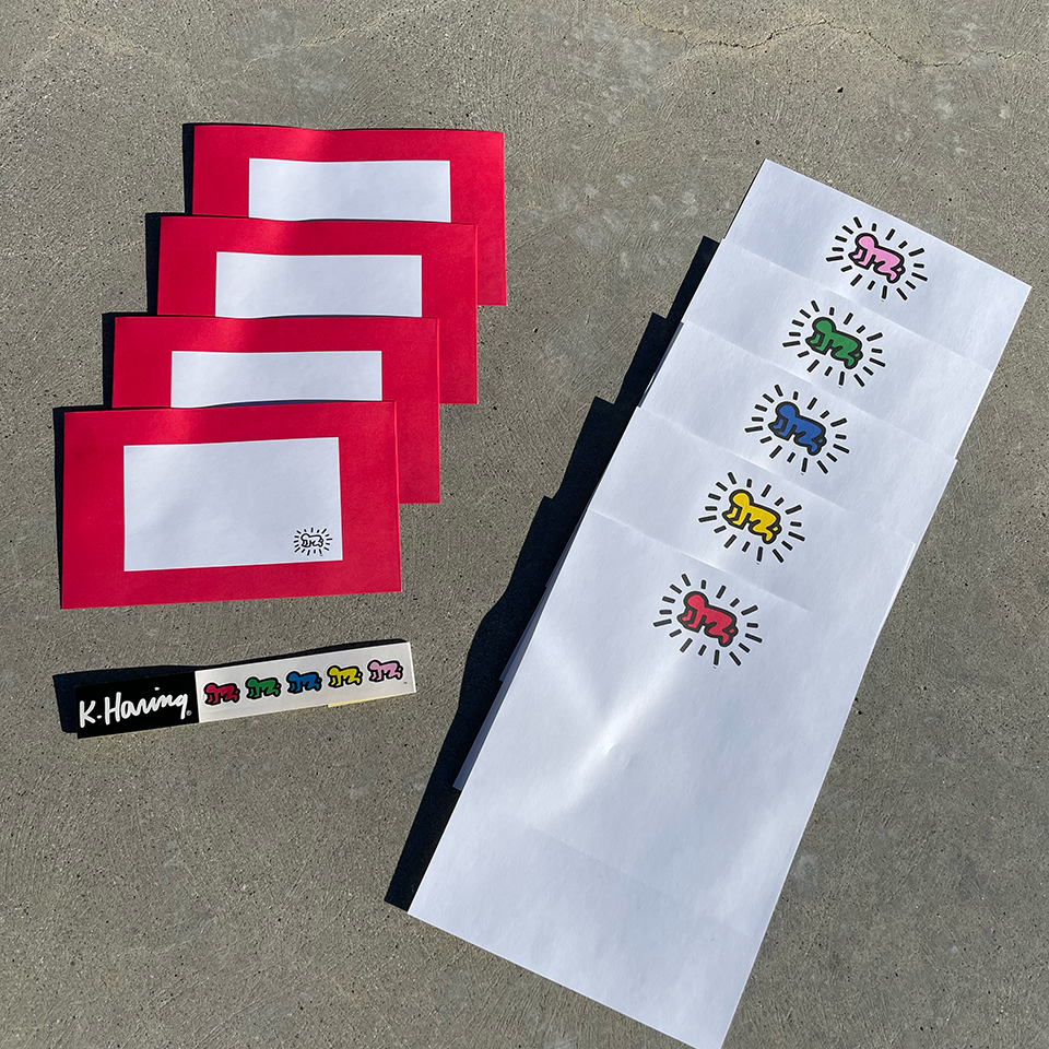 Keith Haring Letter Set Baby Red