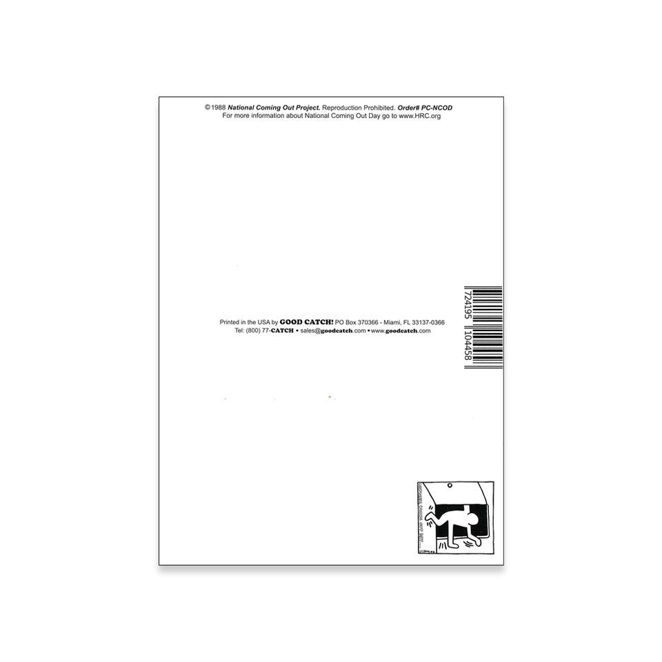 National Coming Out Day Keith Haring Postcard