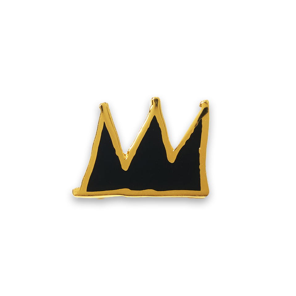 Basquiat Pin Crown Black