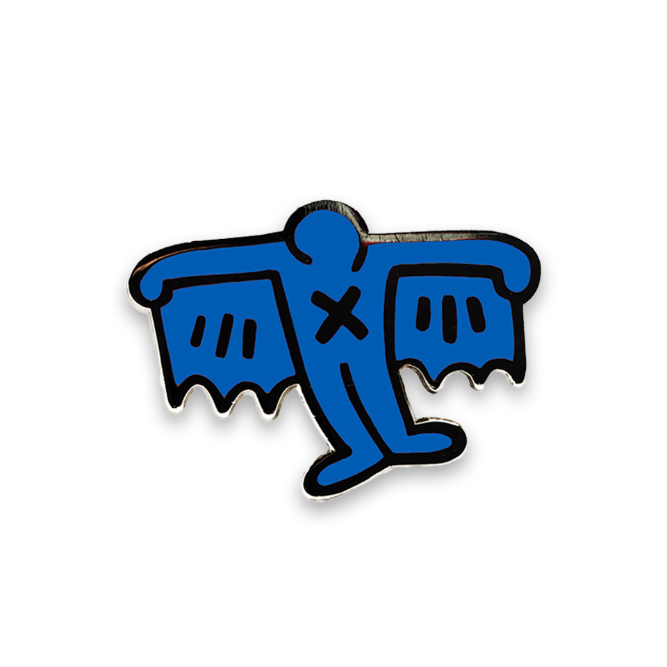 PINTRILL Keith Haring Pin Batman Blue