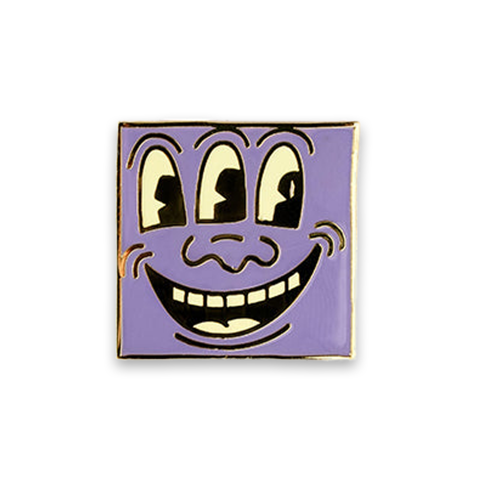 PINTRILL Keith Haring Pin Purple 3 Eyed