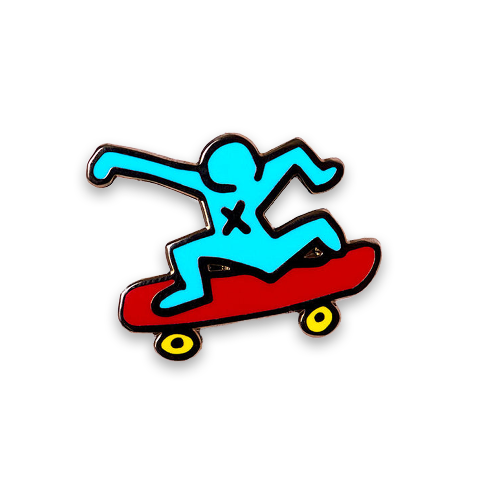 PINTRILL Keith Haring Pin Skateboarder