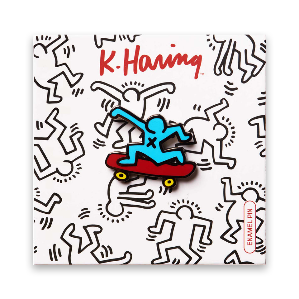 PINTRILL Keith Haring キース・ヘリング ピンバッジ Skateboarder
