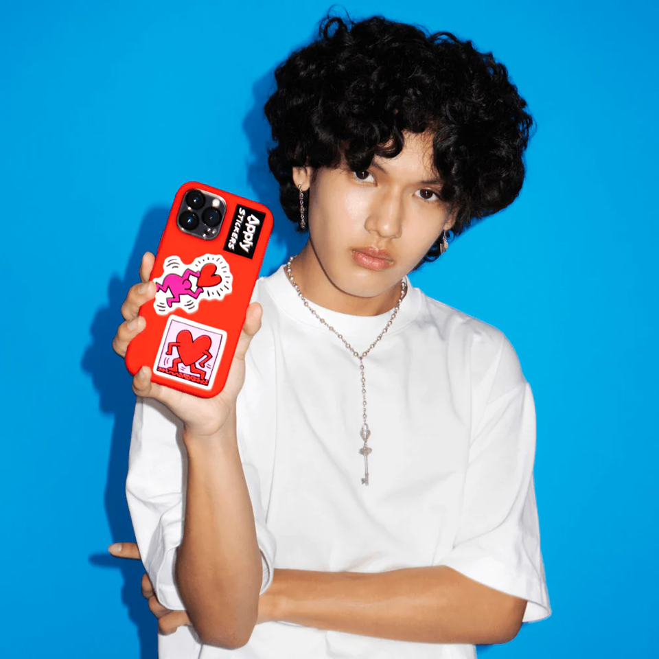 Apply Stickers Keith Haring Sticker Sheet M "LOVE"