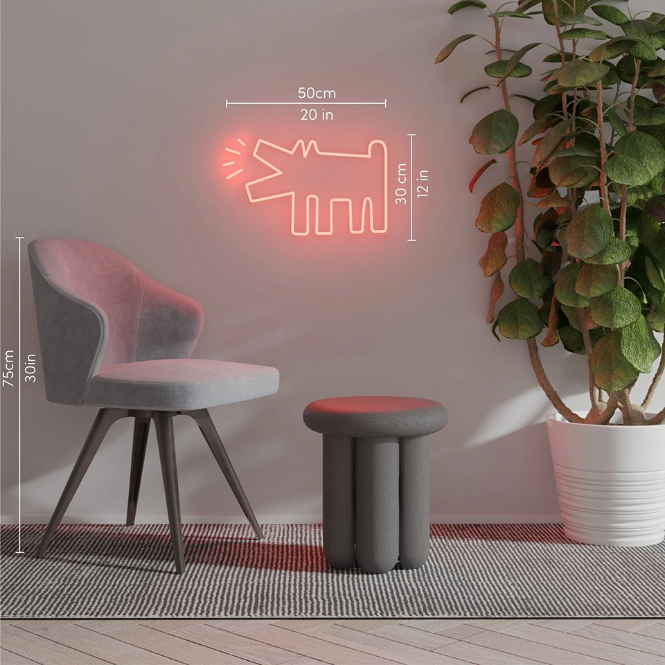 Yellowpop Keith Haring LED Neon Barking Dog