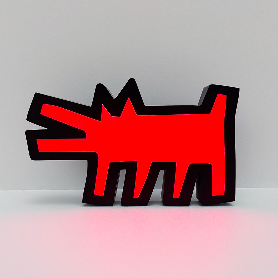 Yellowpop キース・ヘリング 置き型充電式LEDライト Barking Dog