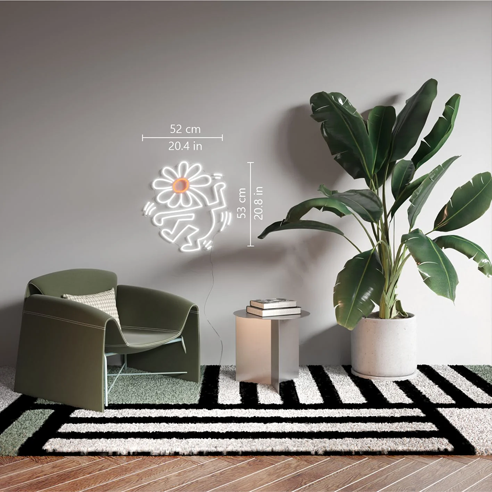 Yellowpop Keith Haring LED Neon Flower Head