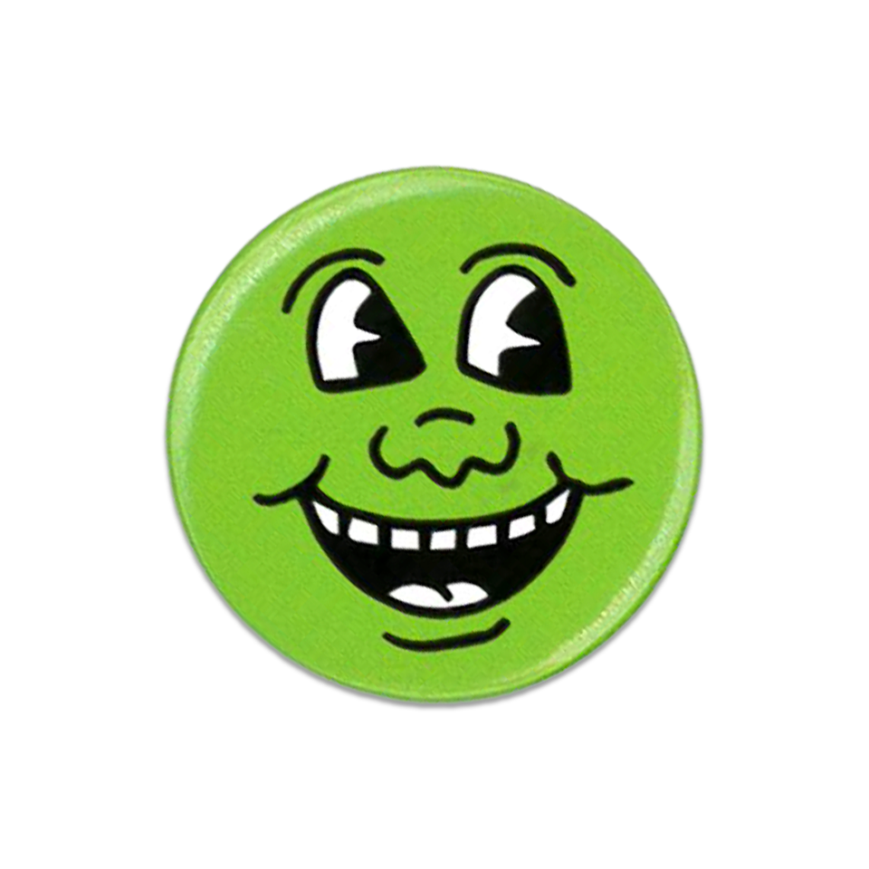 Keith Haring Button Green Face