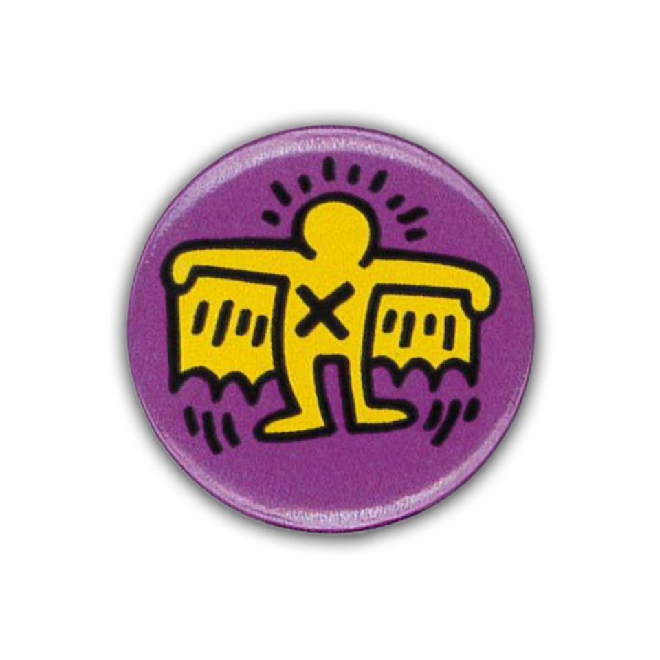 Keith Haring Button Bat Demon