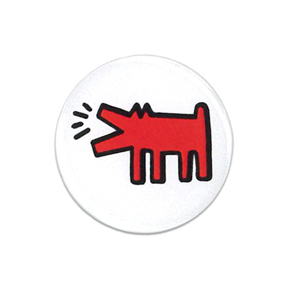 Keith Haring Button Barking Dog