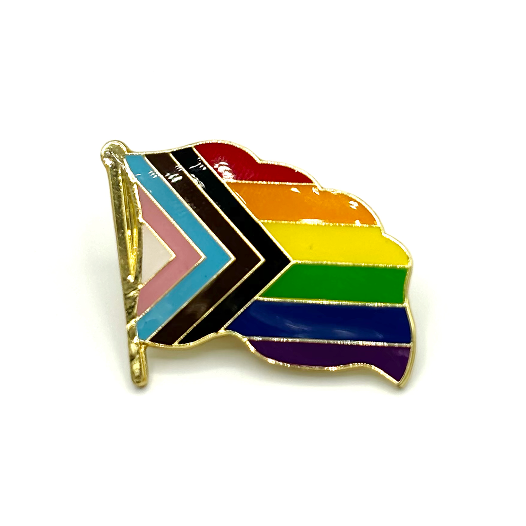 Rainbow Pin Waving Progress Flag
