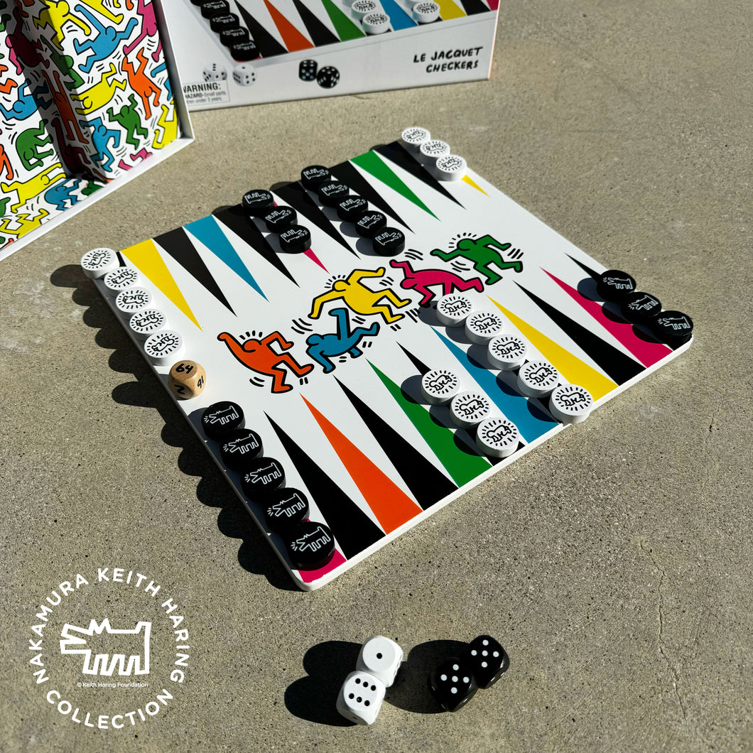 Jeu de Dames et Backgammon Keith Haring Vilac 9228 - Jeu réflexion et Jeu de Dames et Backgammon Keith Haring Vilac 9228 - Jeu réflexion et