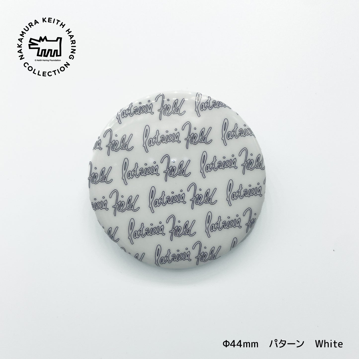 Patricia Field Logo Button パターンWhite