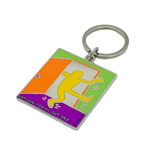 National Coming Out Day Metal Key Ring