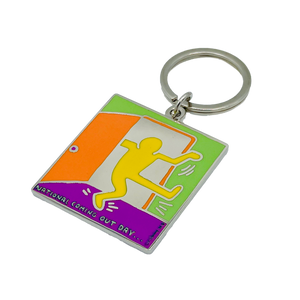 National Coming Out Day Metal Key Ring
