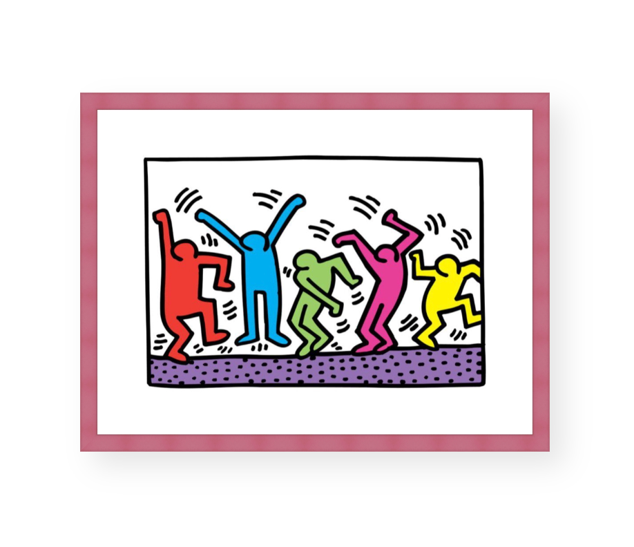 Keith Haring Framed Poster L Untitled (Dance)