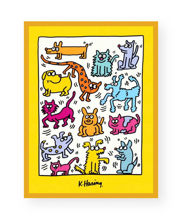 Keith Haring Framed Poster XL The Humane Society of Broward County 1987