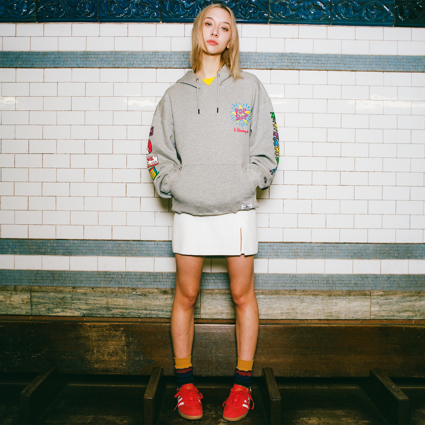 Alpha Industries × Keith Haring Graphic Hoodie "Pop Shop"