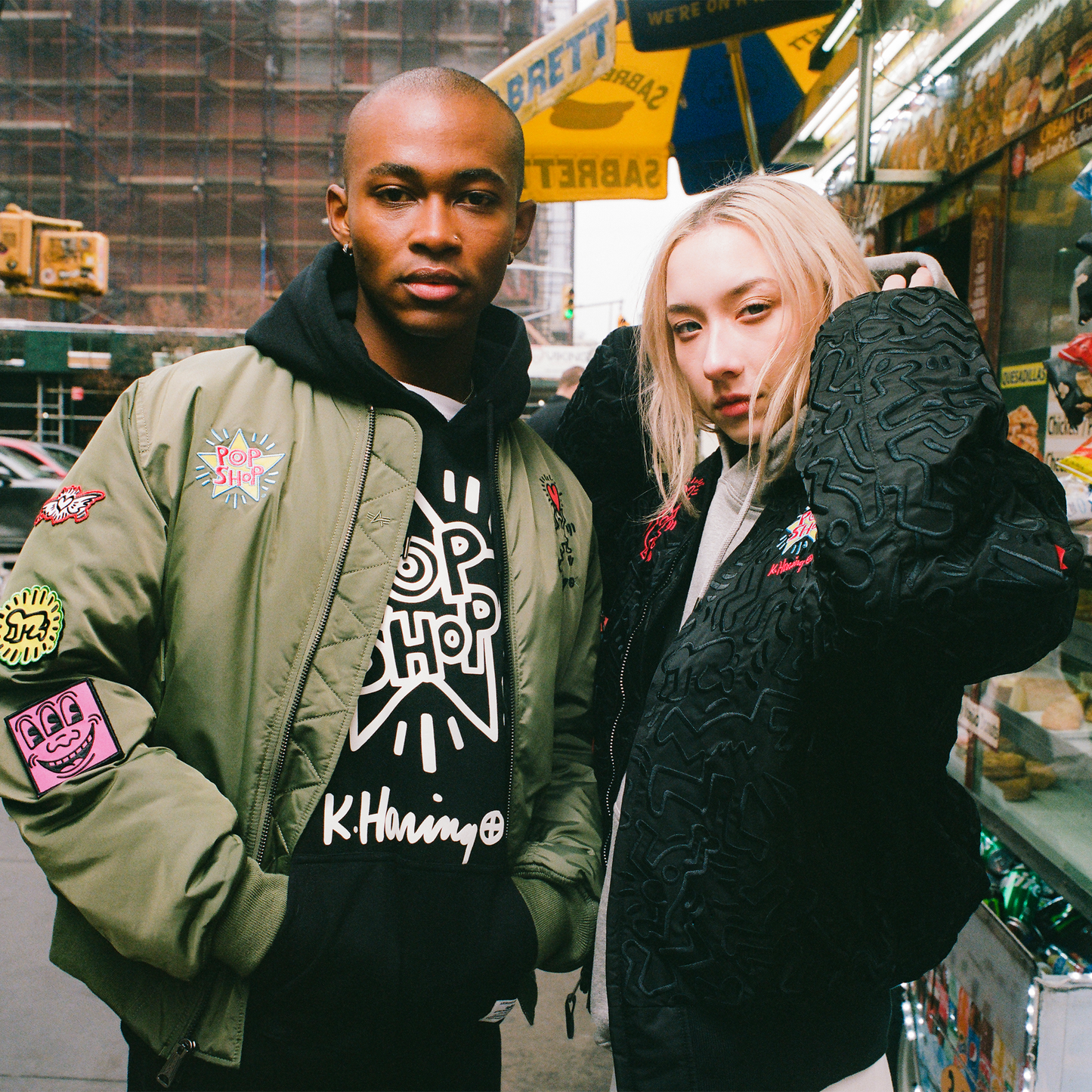 Alpha Industries × Keith Haring Graphic Hoodie "New York"