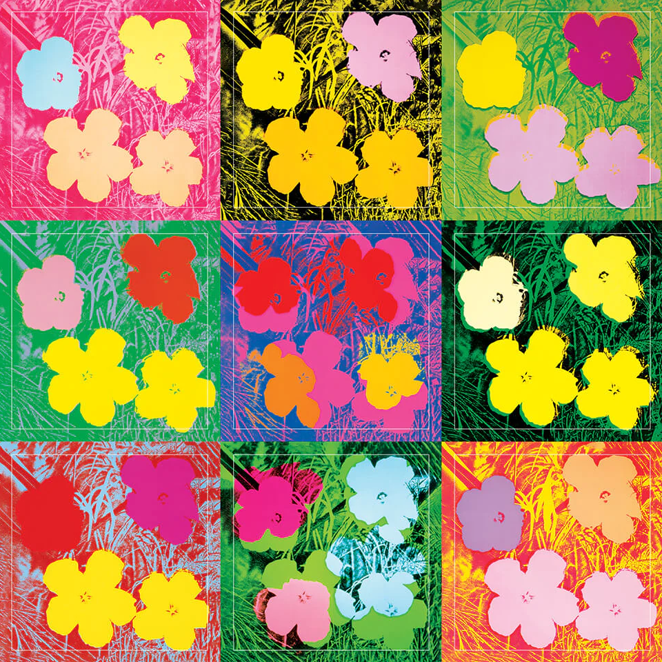 Andy Warhol Sticker Sheet S Flowers