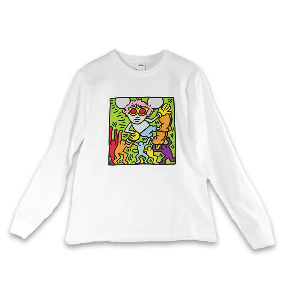 Andy Mouse Long Sleeve Tee White