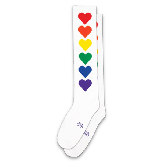 GUMBALL POODLE Athletic Knee Socks RAINBOW HEARTS