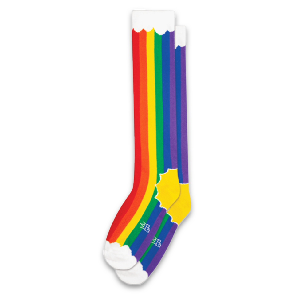 GUMBALL POODLE Athletic Knee Socks Rainbow Clouds 321092-KARC