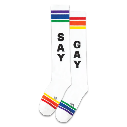 GUMBALL POODLE Athletic Knee Socks SAY GAY