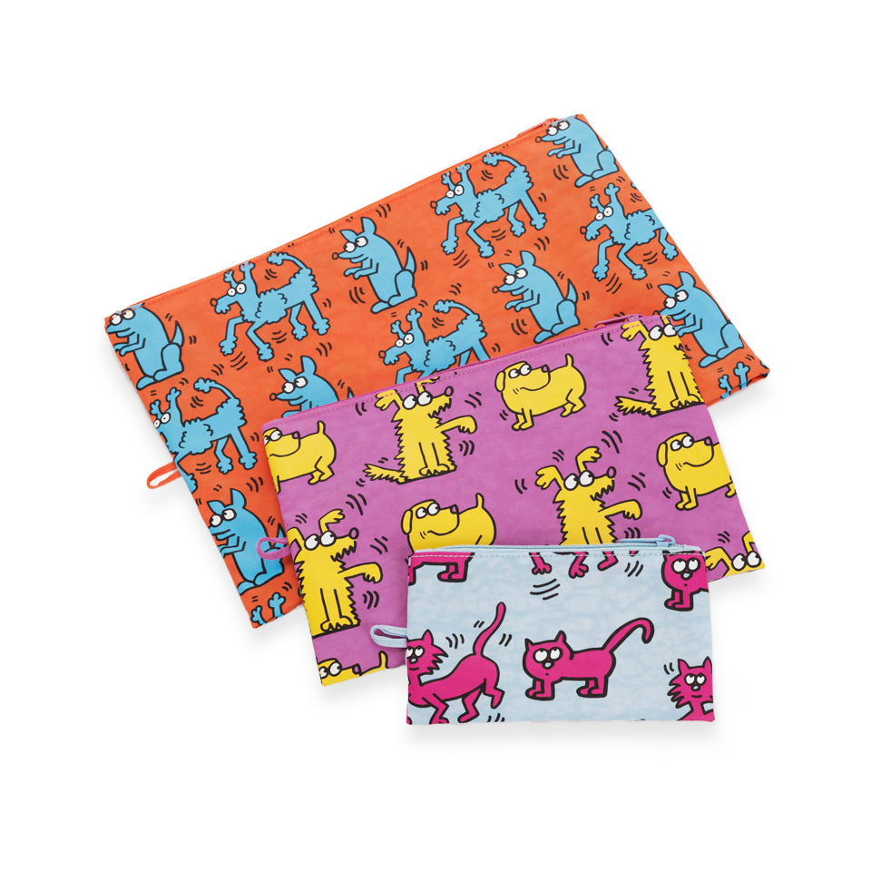 BAGGU GO POUCH SET Keith Haring Pets