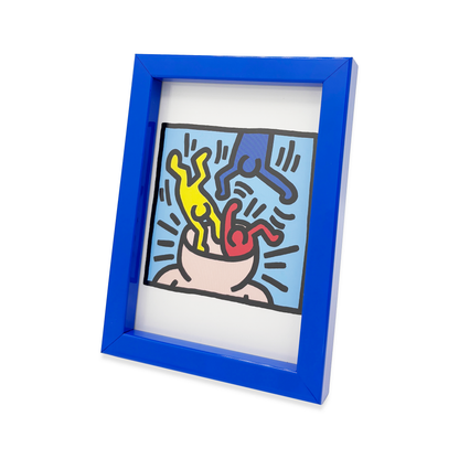 Color Framed Postcard Blue