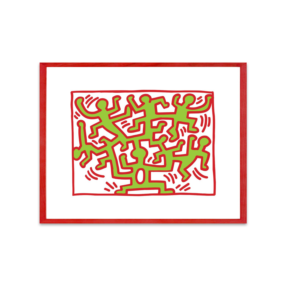 Keith Haring Framed Poster S Growing, 1988