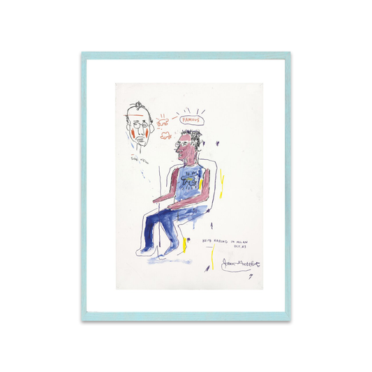 Jean-Michel Basquiat Framed Poster S Sketch of Keith Haring, 1983