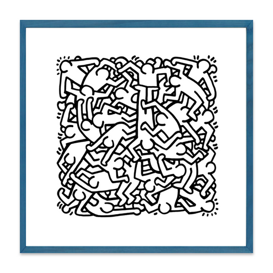 Keith Haring Framed Poster L Party of Life Invitation, 1986