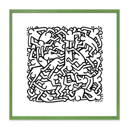 Keith Haring Framed Poster L Party of Life Invitation, 1986