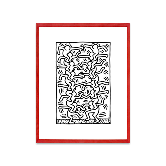 Keith Haring Framed Poster S Untitled (People ladder), 1984