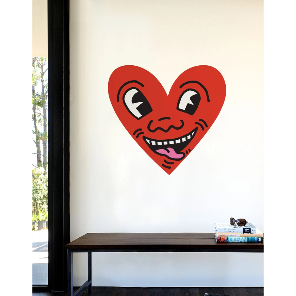 heart face wall sticker