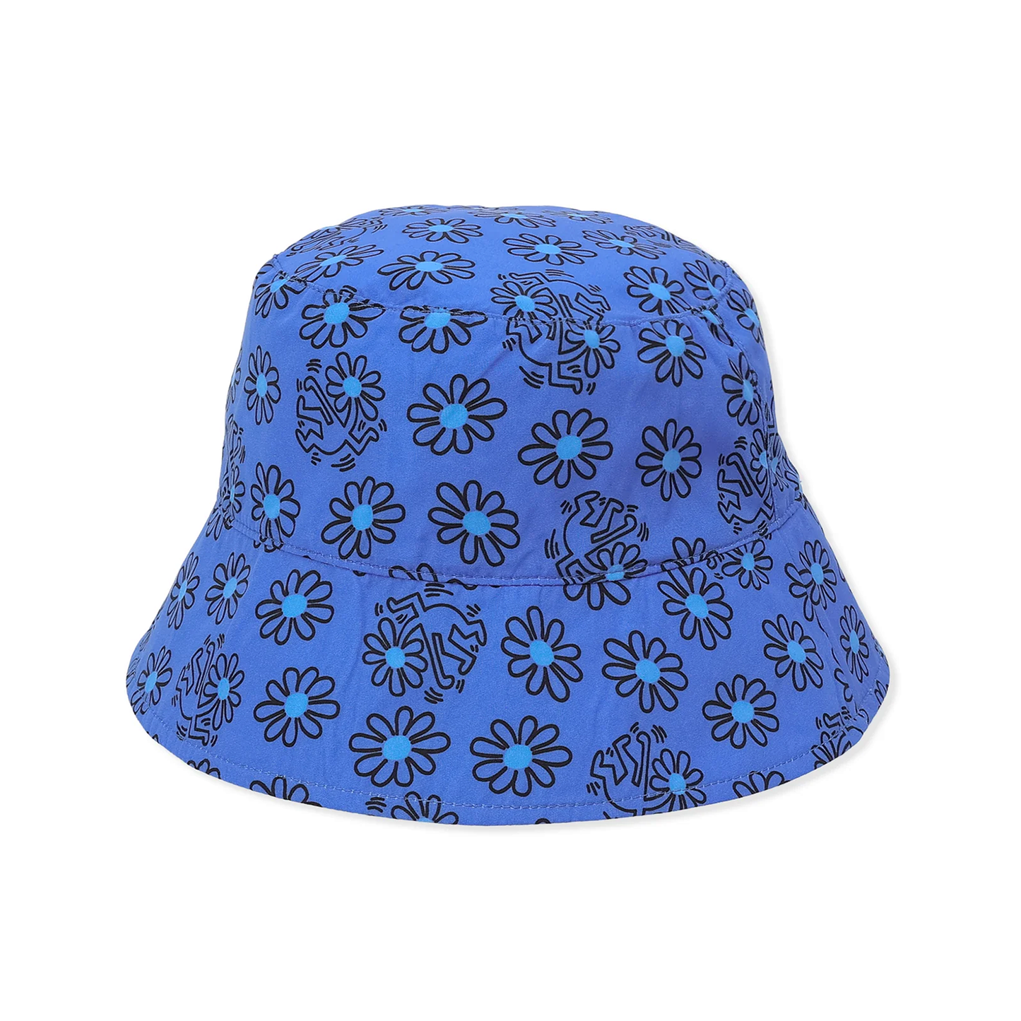 Hurley × Keith Haring Reversible Bucket Hat "Dancing Daisies"