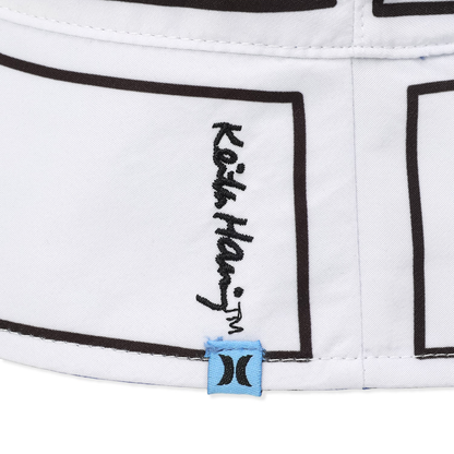 Hurley × Keith Haring Reversible Bucket Hat "Dancing Daisies"