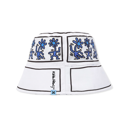 Hurley × Keith Haring Reversible Bucket Hat "Dancing Daisies"